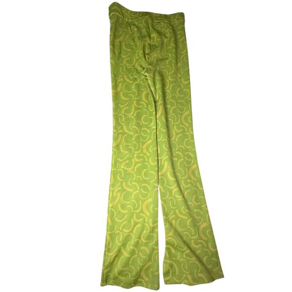 Green Zara Abstract Pattern Pants Size M - Picture 2 of 3